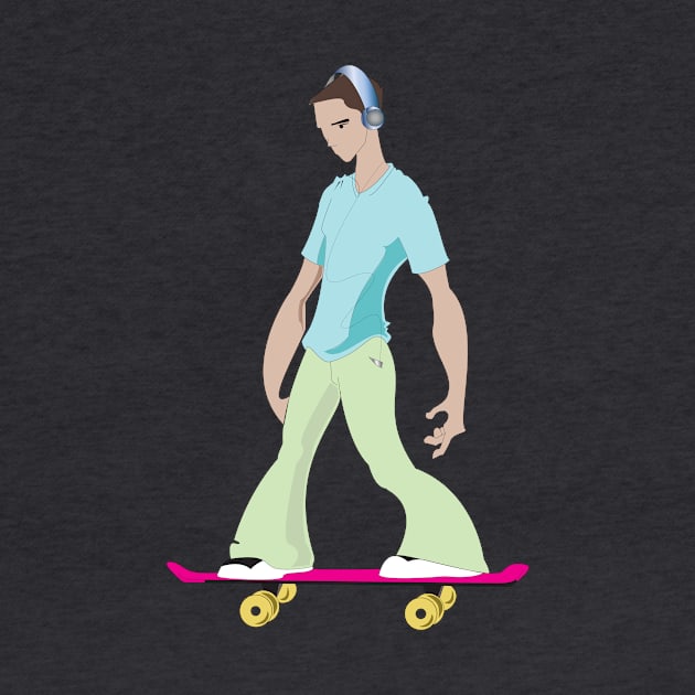 Skateboarder Kid by Android Buck